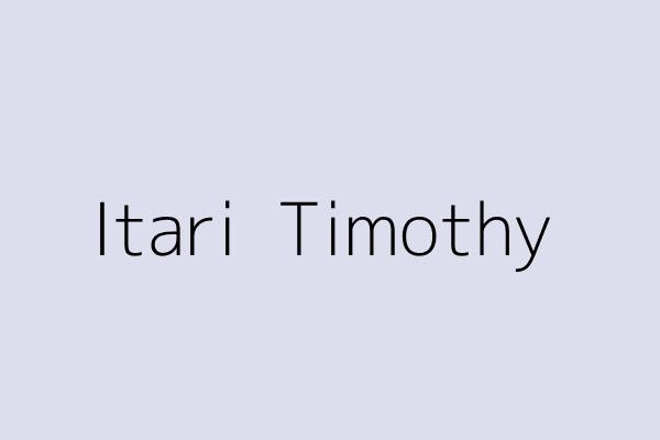 Itari  Timothy 